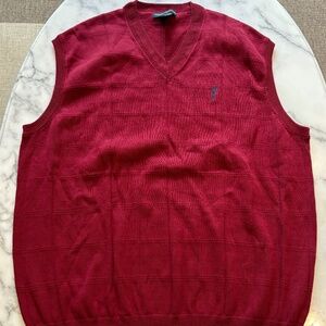 Fairway Outfitters Maroon V-Neck Sweater Vest